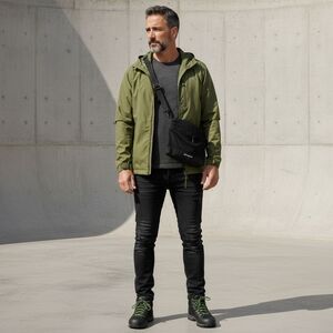 Carhartt WIP Irwin Mesh Shoulder Bag Black White Crossbody Utility New